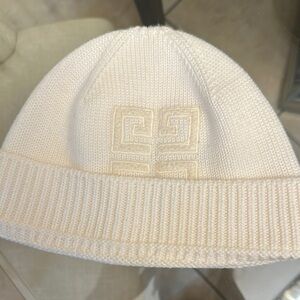 Givenchy Cream Knit Beanie